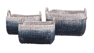Cascade Woven Water Hyacinth Basket - Set of 3