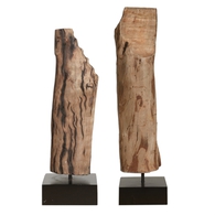 Balsam Mango Wood Sculptures - Set of 2