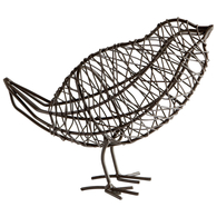 Bird On a Wire Sculpture - Large - Graphite