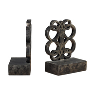 Amulet Bookends In Durand Bronze Finish