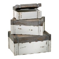 Alder Distressed Boxes S/3