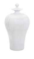 Architectural Cream Lidded Urn  - Tall
