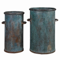 Barnum Tarnished Copper Cans - Set of 2