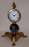 Antique Brass Black Footed Clock
