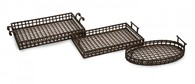 Checkered Urban Iron Trays - Set of 3