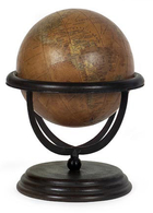 Large Brown World Globe