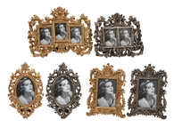 Antique Pewter Photo Frames - Set of 6