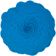 Blue 14" Round Prefilled Decorative Throw Pillow S/2