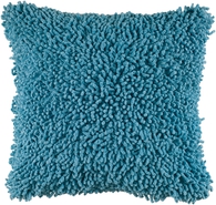 Blue Aqua Shag 18" x 18" Pillow  S/2