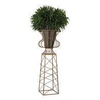 Oversized Planter In Gold Metal