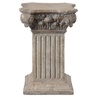 Aged Ivory Plinth Pedestal