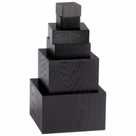 Black Wood Veneer Graduated Pedestals