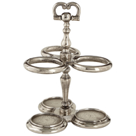 Carousel Wine Holder - Raw Nickel and Pewter