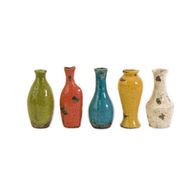 Bright Multicolor Mini Vases in Gift Box - Set of 5