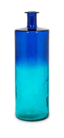 Cobalt and Turquoise Luzon Tall Oversized Recycled Glass Vase
