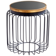 Brandy Table - Gold and Black