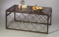 Button Coffee Table Bronze Iron Brass Accents