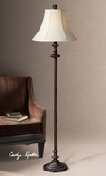 Burnished Brown Stacked Sphere Floor Lamp