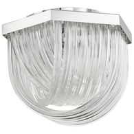 Galicia Ceiling Mount Chrome and Clear Glass -  Small