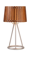 Acacia Wood Shade Tripod Table Lamp