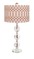 Acrylic And Crystal Table Lamp with Graphic Shade