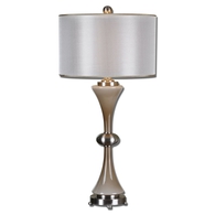 Amerson Taupe Gray Glass Table Lamp
