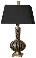 Amur Modern Smoked Glass Lamp