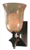 Elba 1 Light Crackled Glass Wall Sconce
