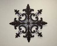 38" Brown Snowflake Design Wall Grille