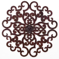 38" Round Scroll Design Wall Grille
