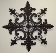 50" Brown Snowflake Design Wall Grille
