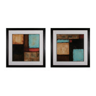 Abstract Spa Impressions Framed Art - Set of 2