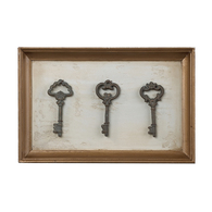 Antique Reproduction Keys Framed Art