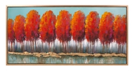 Autumn Row Oil On Canvas With Frame