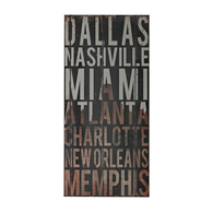 American Cities Subway Typography 3 Wall Decor