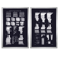 Architectural Elements Wall Prints - Set of 2