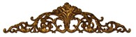 Custom Finished Open Leaf Acanthus Overdoor  Gold Wall Plaque Decor
