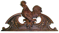 Custom Finished Small Rooster Overdoor Brandywine Wall Plaque Decor
