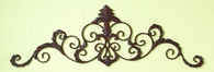 Brown Iron Scroll Horizontal Wall Grille