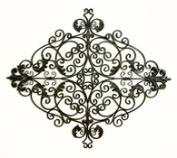 Green Brown Scroll Wall Grille