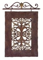Old World Rustic Iron Hanging Wall Panel