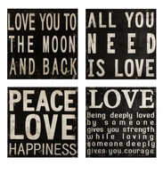 Collier Black and White Wall Quotes - Set of 4