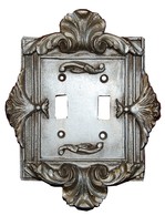 Custom Finished Florentine Double Switch  Switchplate