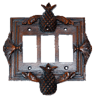 Custom Finished Pineapple Triple Dimmer Switch Napoleon Switchplate