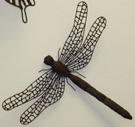 Antique Brown Hanging Wall Dragonfly