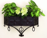 Antique Brown Ring Accent Wall Planter