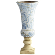 Baroque Planter - Large - Blue and White