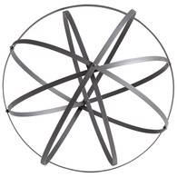 Rustic Gray Metal Sphere - Large