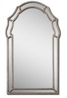Antiqued Silver Leaf Arch Wall Mirror