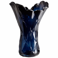 Cobalt Blue Art Glass Bristol Vase - Small